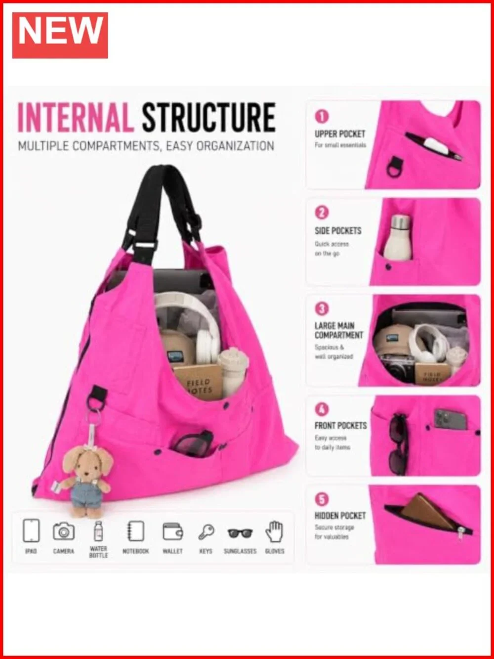 2-in-1 Wearable Utility Vest Backpack for Women, Lightweight Nylon Shoulder Bag